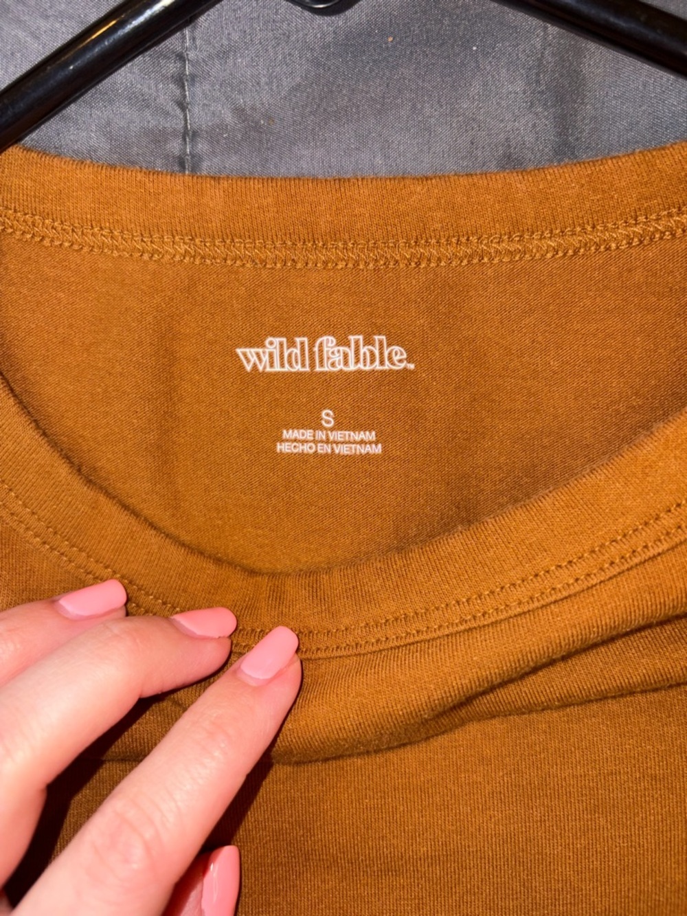 Wild Fable Cropped Tee Size Small Rust Orange Short Sleeve Fitted Crop Top - Picture 3 of 5